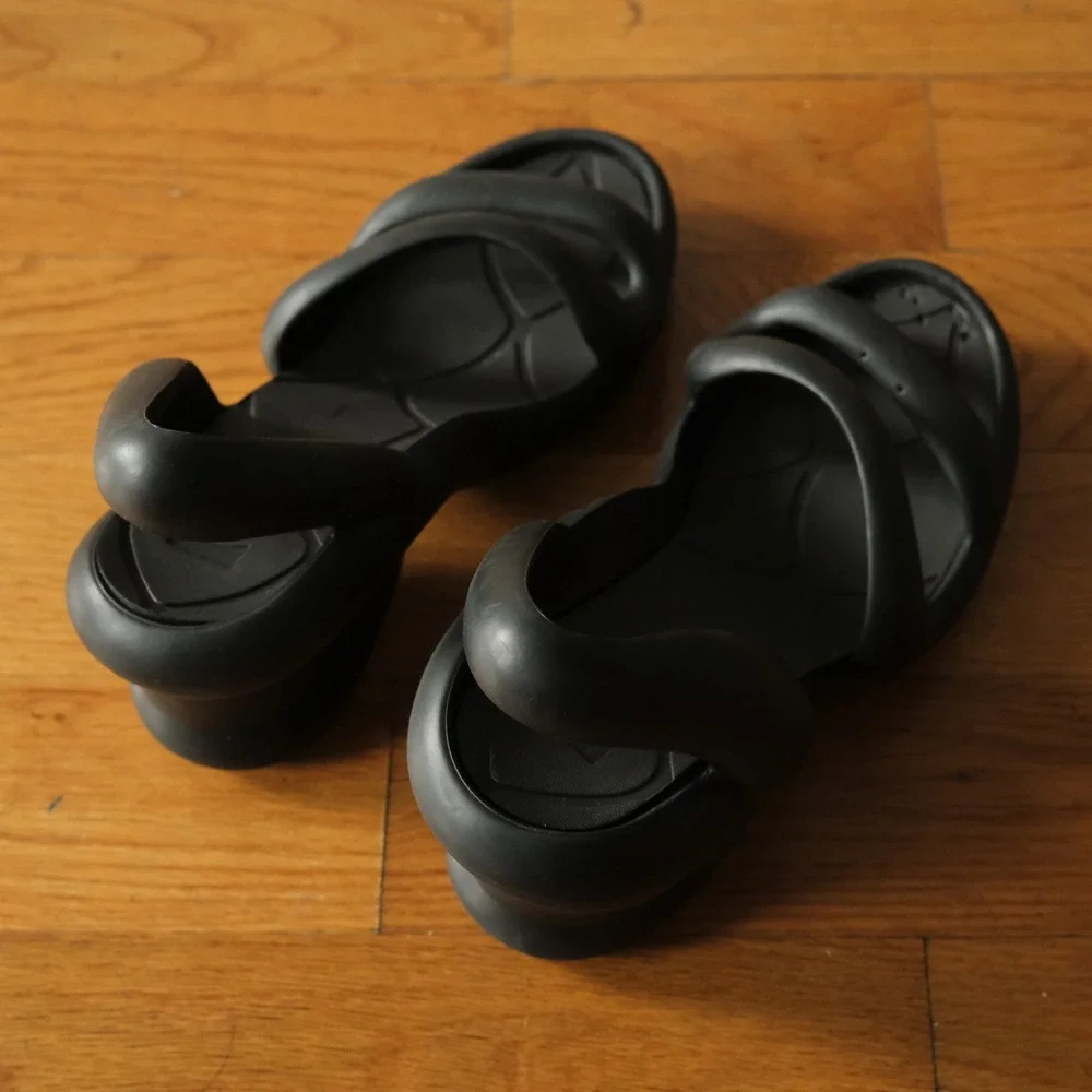 Camper Kobarah Sandals Black Sculptural Avant Garde EVA Heeled 41 US 10 K200155